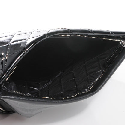 Chanel Patent Calfskin Quilted Beauty CC Clutch Black 5 of 7