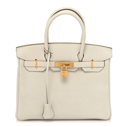 Hermes Togo Birkin 30 Gris Pale 1 of 12