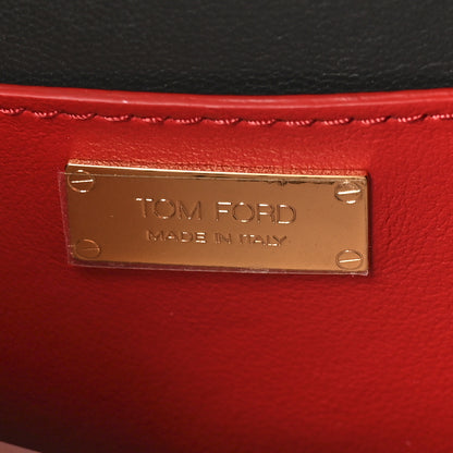 Tom Ford Calfskin Cosmo T Lock Chain Bag Red 6 of 9