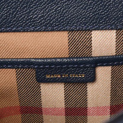 Burberry Soft Grain Calfskin Medium Buckle Tote Blue Carbon 8 of 10
