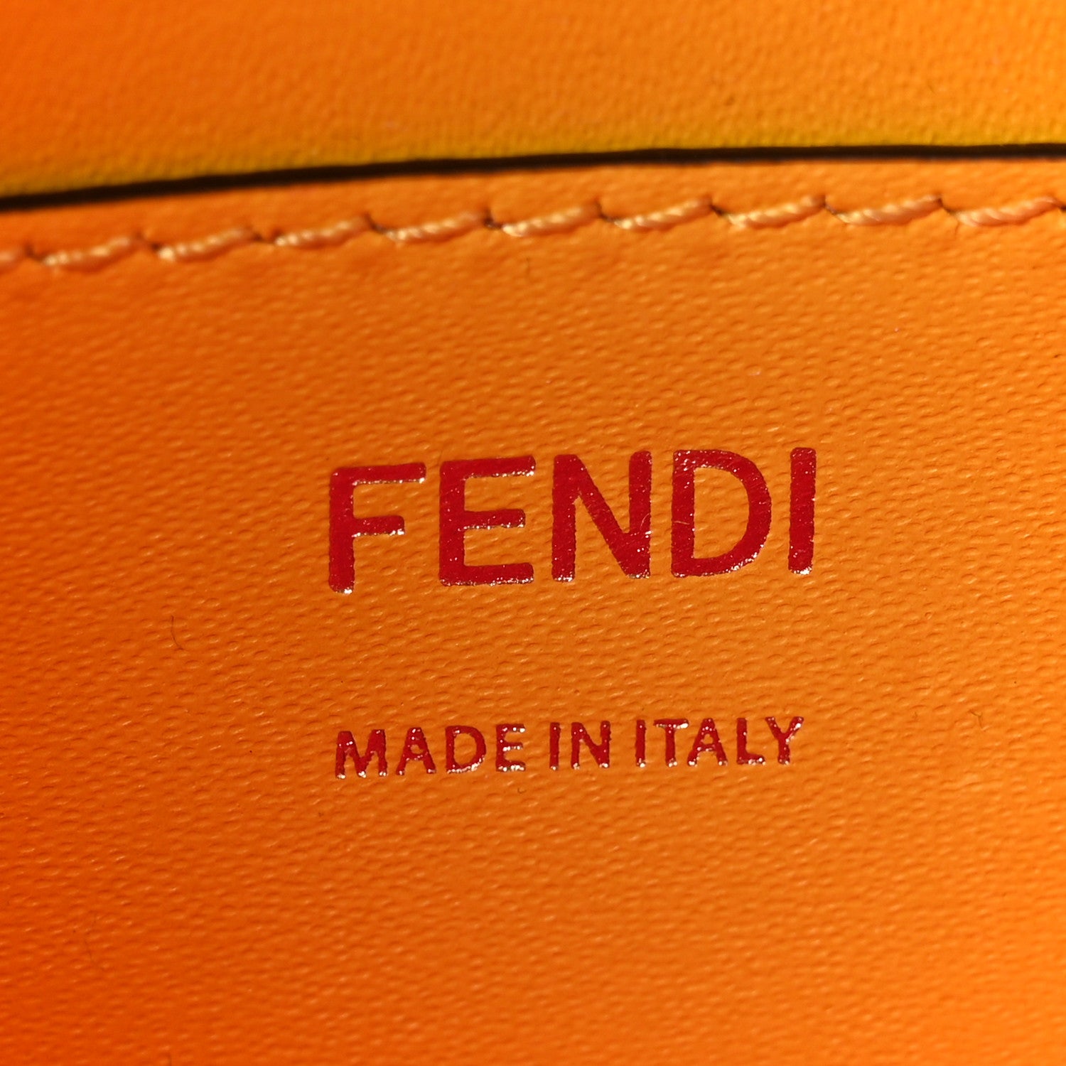 Fendi X SARAH COLEMAN Glazed Canvas Vitello King FF Vertigo Mini Baguette 1997 Mimosa White 6 of 10