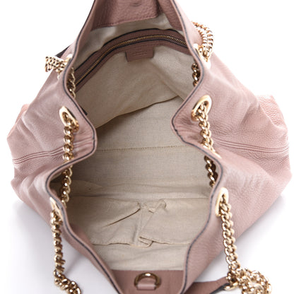 Gucci Pebbled Calfskin Medium Soho Chain Shoulder Bag Dark Cipria 4 of 10