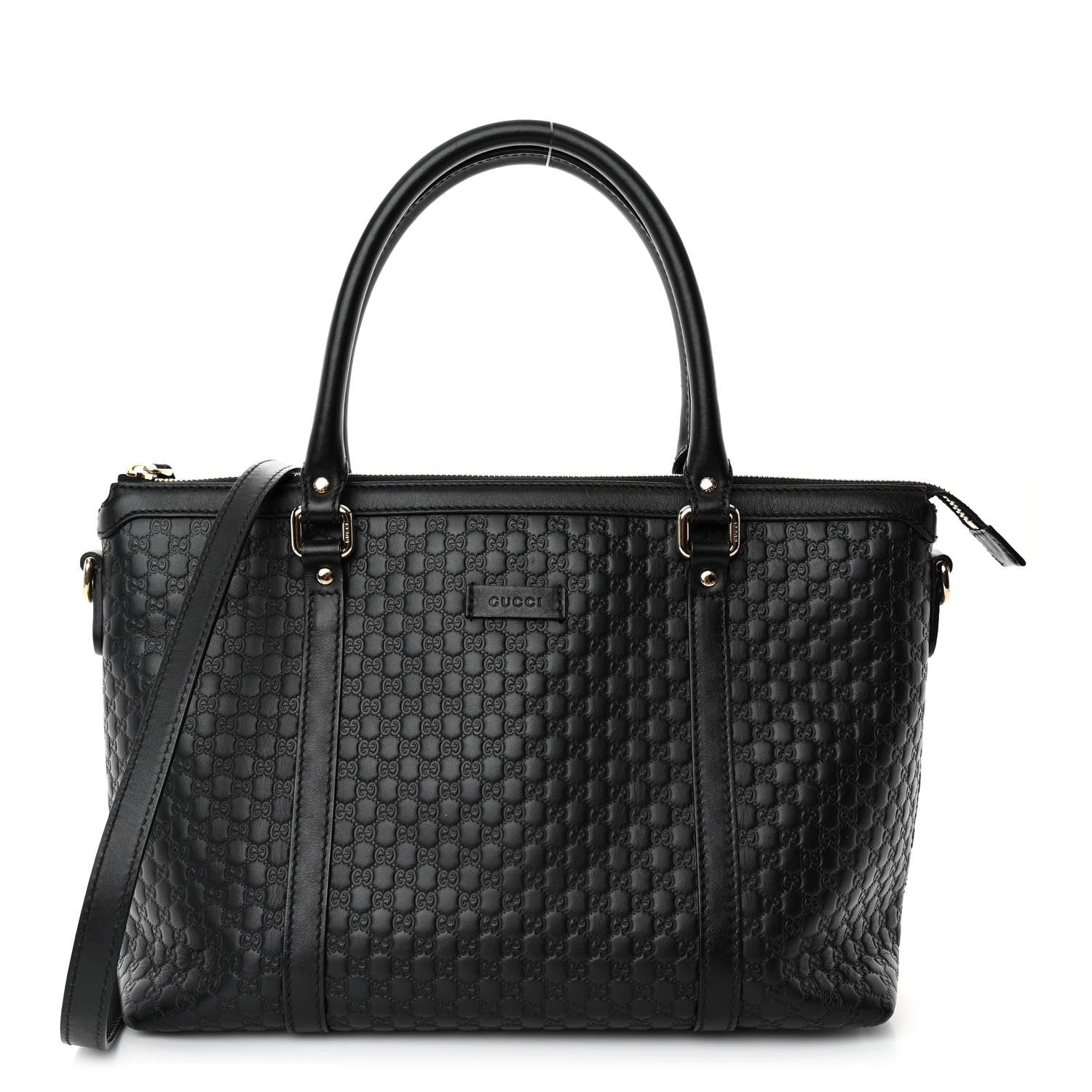 Gucci Soft Microguccissima Small Zippered Satchel Black 1 of 10