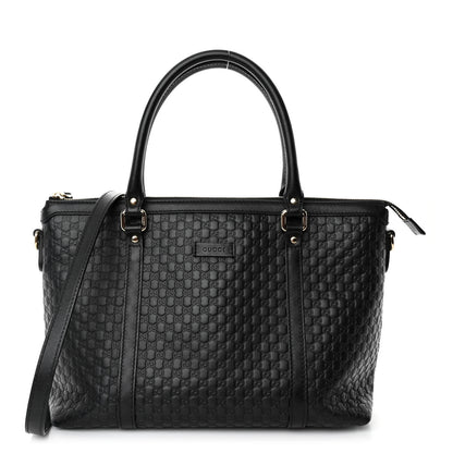 Gucci Soft Microguccissima Small Zippered Satchel Black 1 of 10