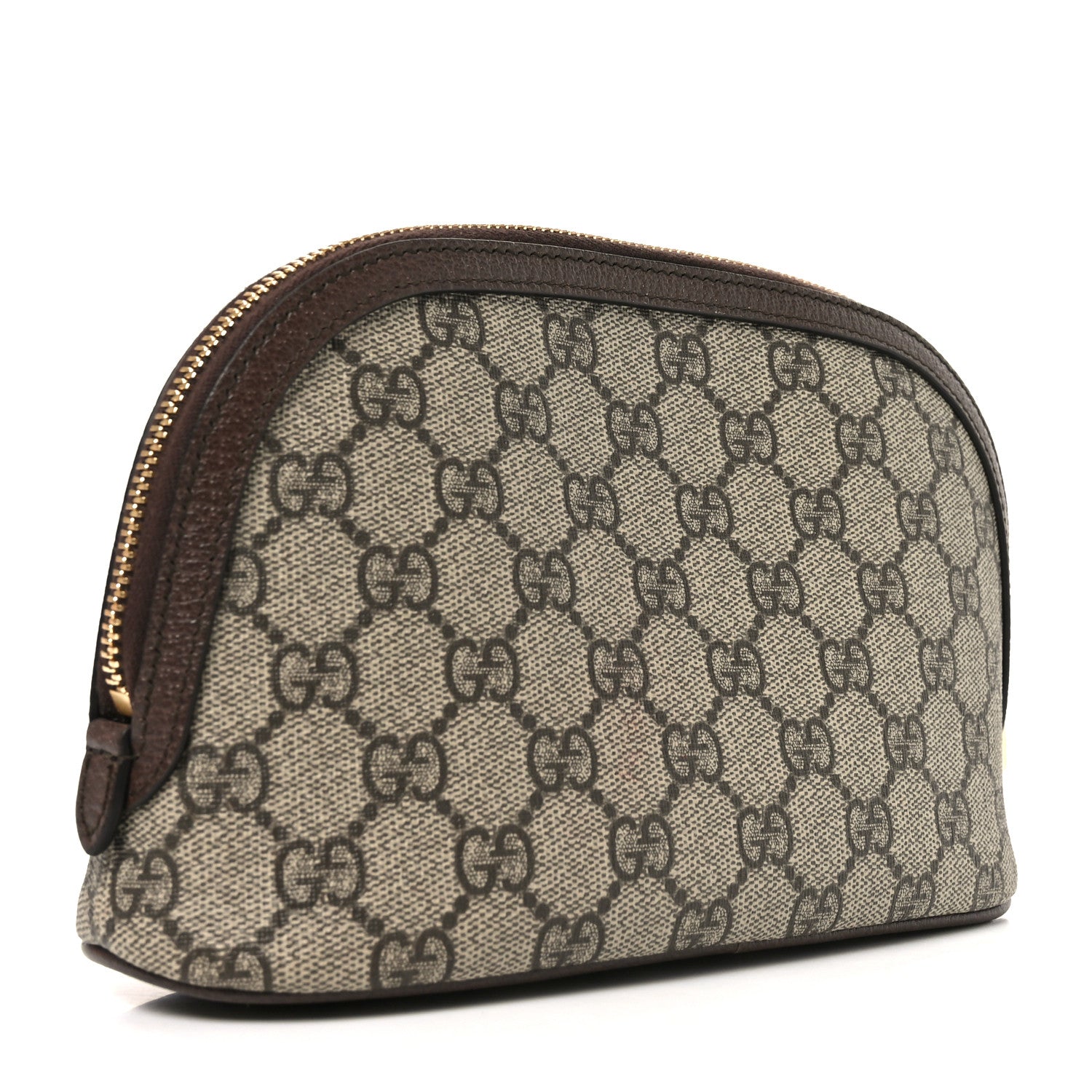 Gucci GG Supreme Monogram Textured Calfskin Web Large Ophidia Cosmetic Case Beige Ebony New Acero 3 of 10