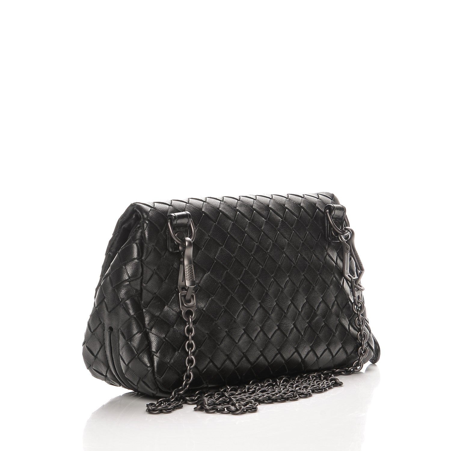 Bottega Veneta Nappa Intrecciato Mini Chain Messenger Black 3 of 10