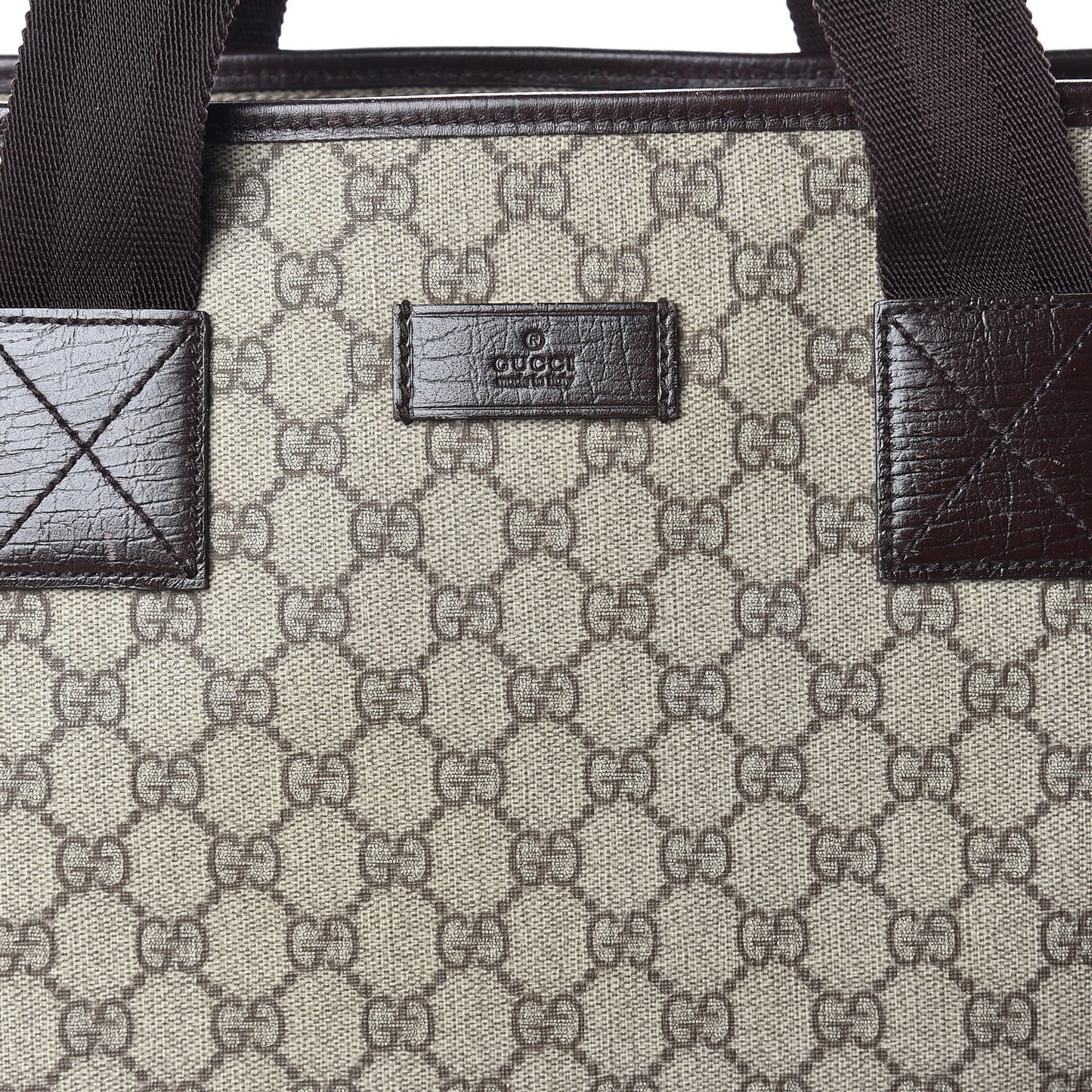 GG Plus Monogram Travel Bag Dark Brown