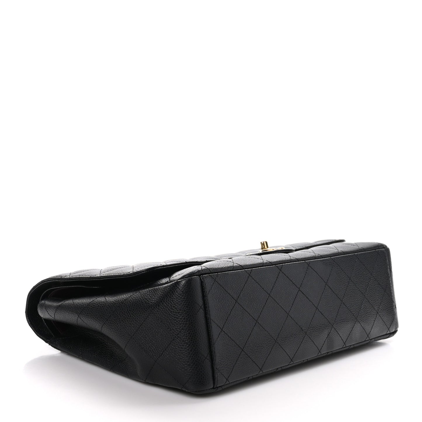 Caviar Quilted Maxi Double Flap Black