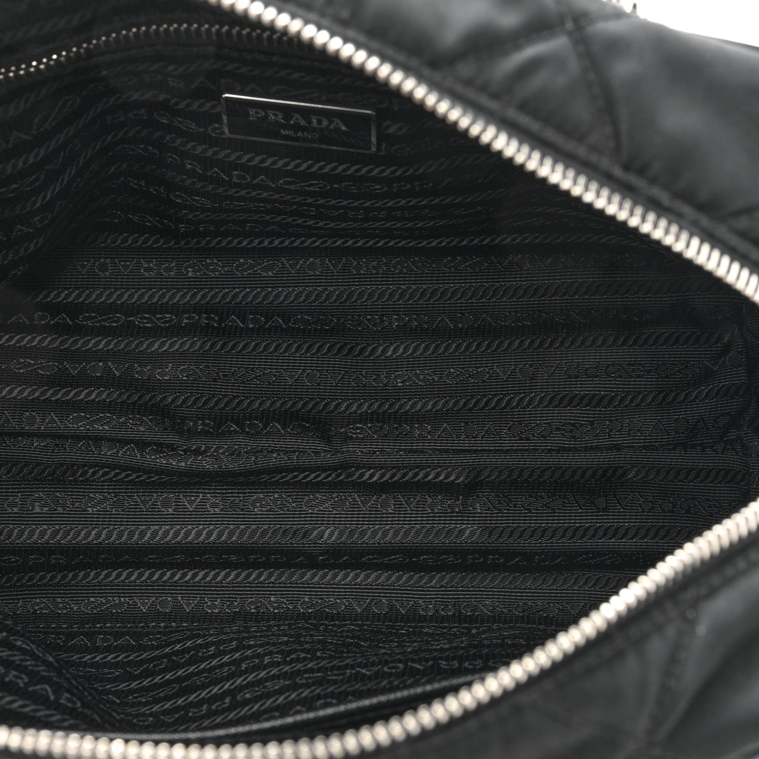 Prada Nylon Tessuto Impuntu Quilted Shoulder Bag Black 5 of 12