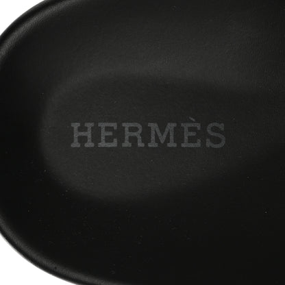 Hermes Calfskin Womens Chypre Sandals 37.5 Black 8 of 9