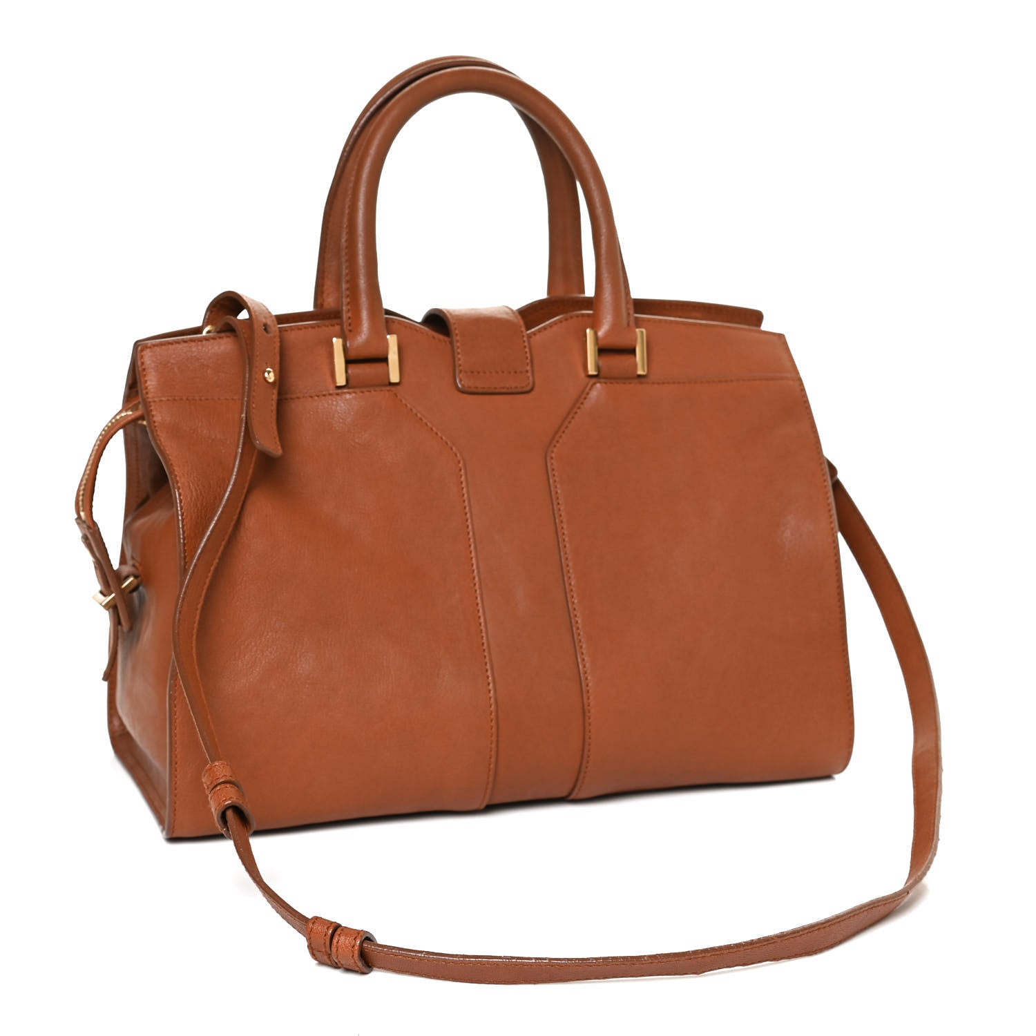 Saint Laurent Calfskin Small Classic Y Cabas Cognac 3 of 10
