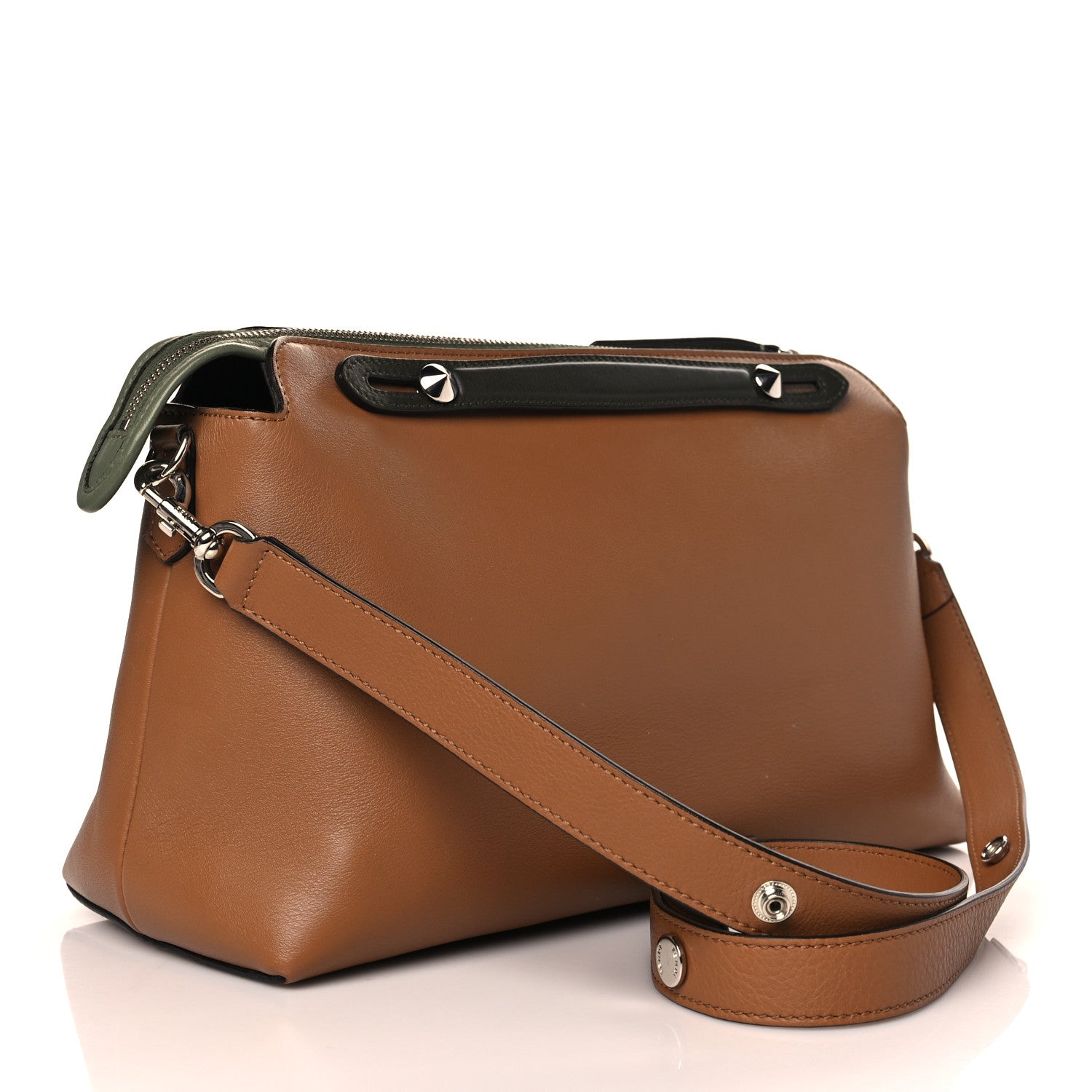 Fendi Vitello Dolce 4 Color Large By The Way Boston Bag Orzo Multicolor 2 of 10