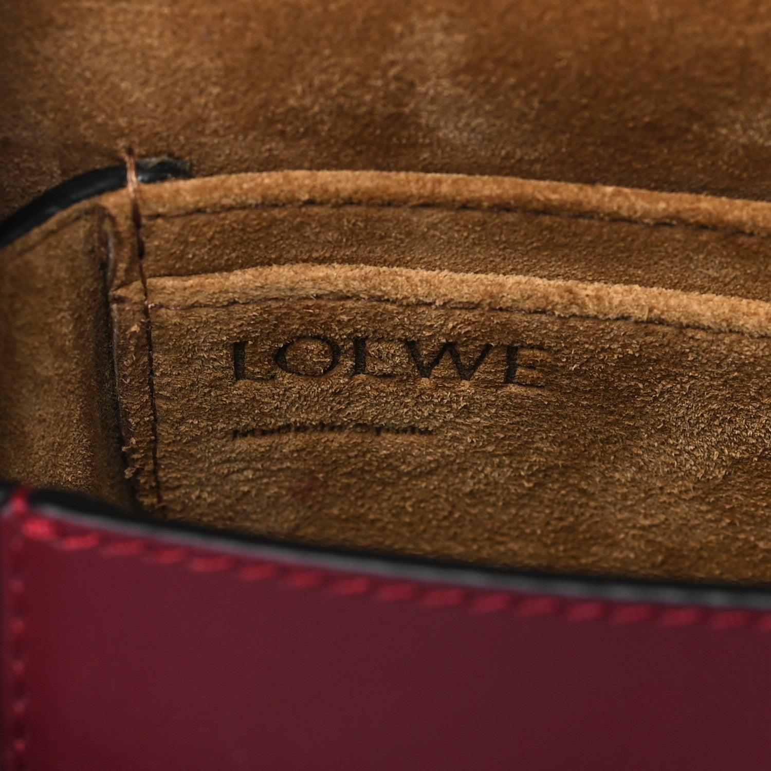 Loewe Calfskin Mini Gate Crossbody Bag Wine Yellow 6 of 10