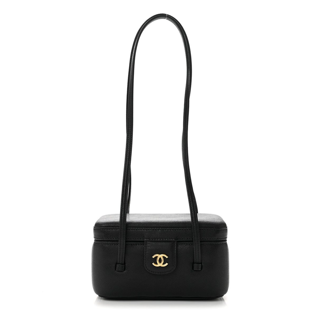 Chanel Shiny Caviar Mini Preppy Coco Shoulder Bag Black 1 of 11