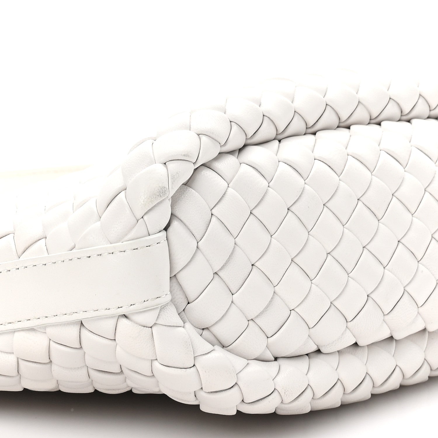 Bottega Veneta Nappa Intrecciato Knot Shoulder Bag White 8 of 9