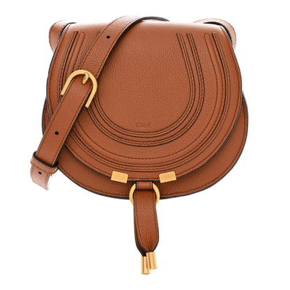 Chloe Calfskin Mini Marcie Round Crossbody Bag Tan 1 of 10