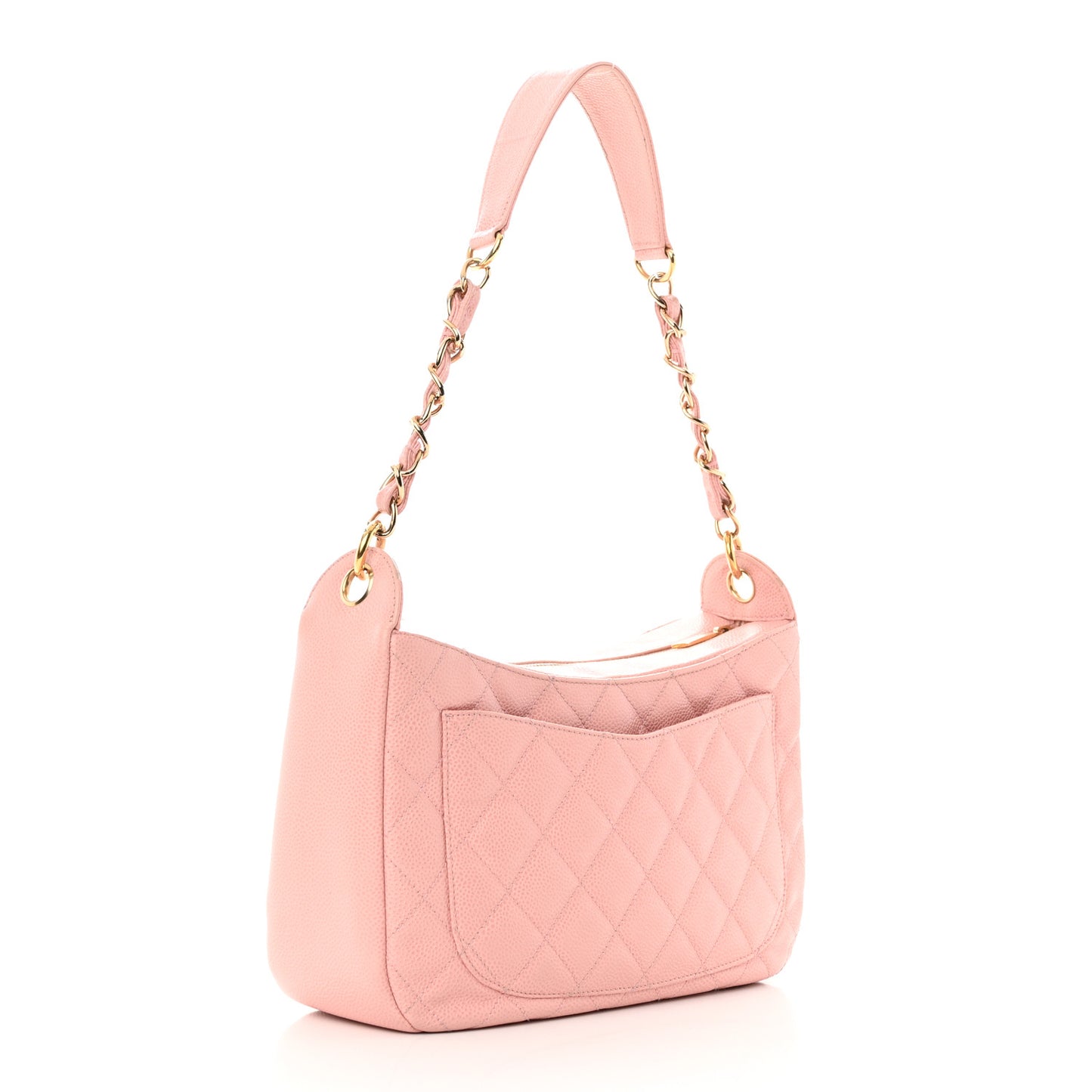 Caviar Quilted Timeless CC Shoulder Bag Pink