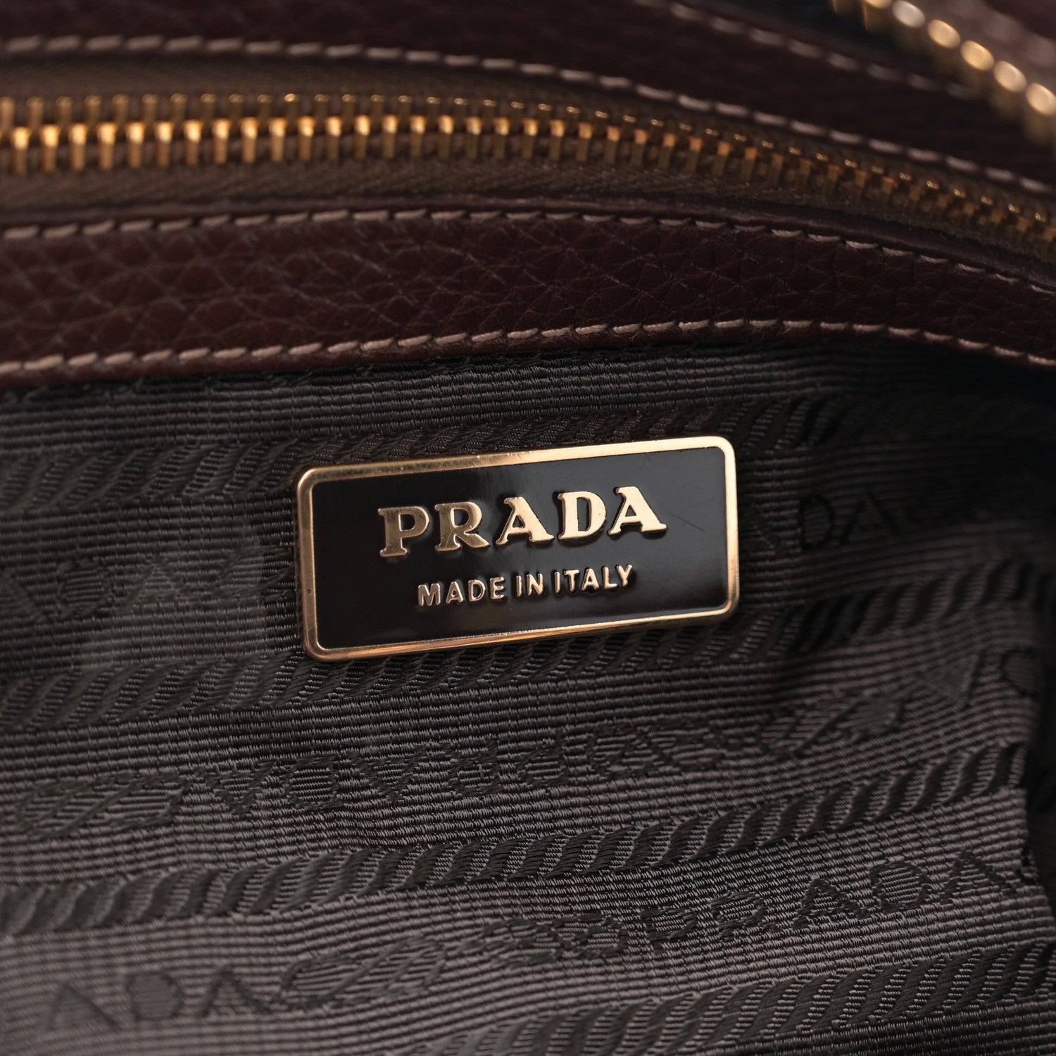 Prada Vitello Daino Grommet Satchel Bruciato 6 of 10