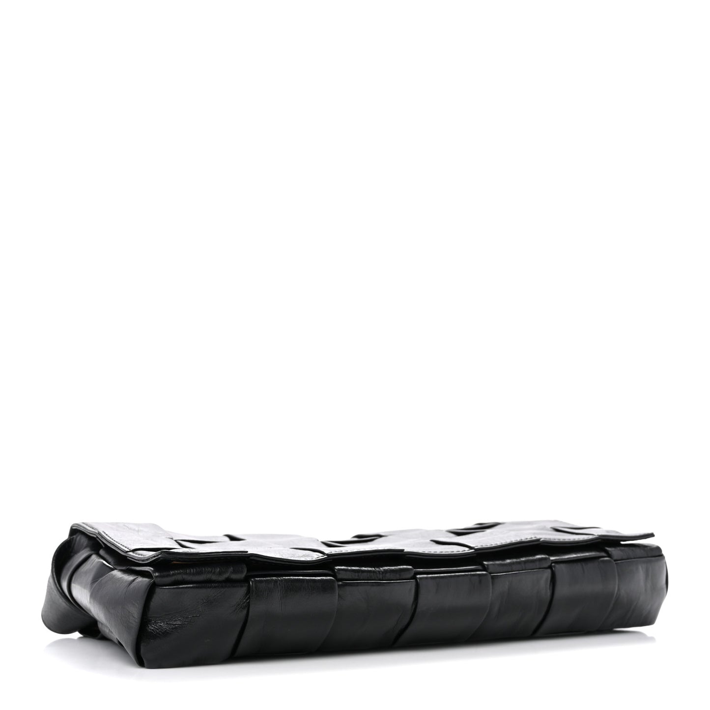 Paper Calfskin Intrecciato Stretch Cassette Black