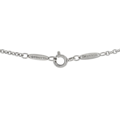 Tiffany Sterling Silver Cultured Pearl 7.5-9mm Elsa Peretti Open Heart Lariat Necklace 4 of 4