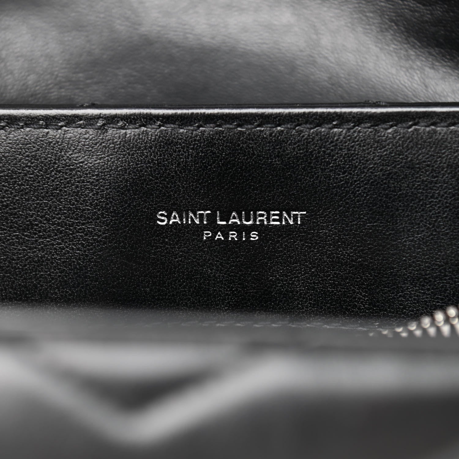 Saint Laurent Calfskin Y Quilted Monogram Medium Loulou Chain Satchel Black 6 of 12