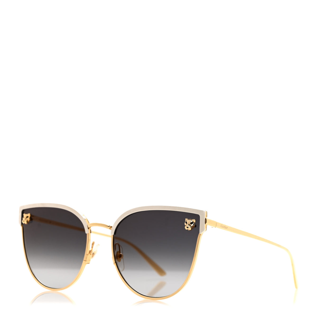 Panthere De Cartier Cat Eye Sunglasses CT0198S Gold