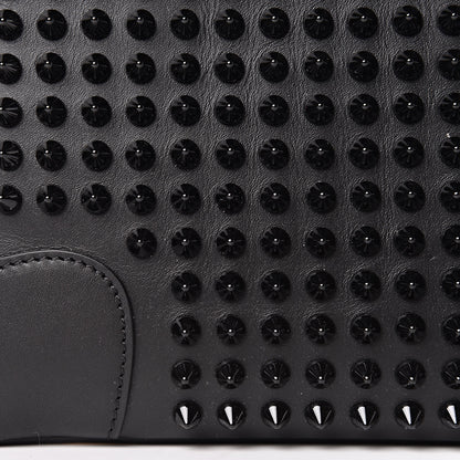 Christian Louboutin Calfskin Studded Loubiposh Clutch Black 9 of 10