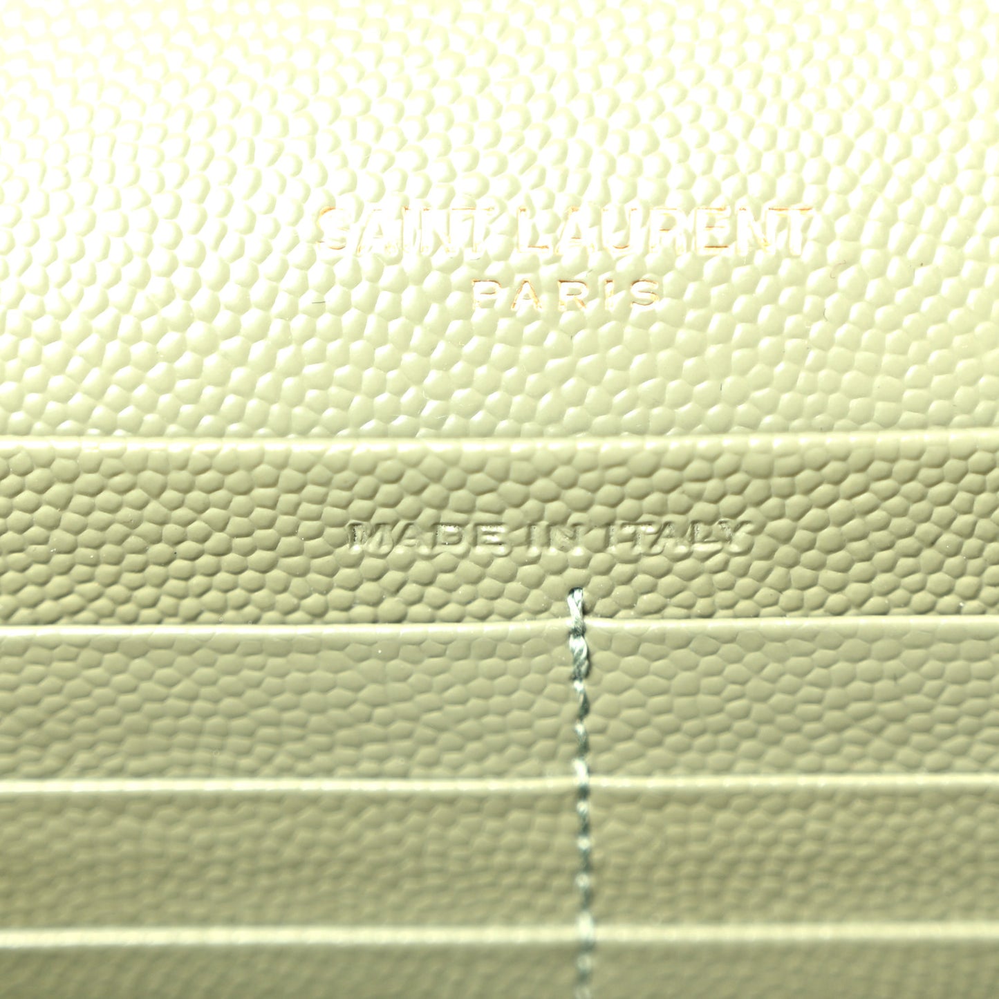 Grain De Poudre Matelasse Chevron Monogram Chain Wallet Light Sage