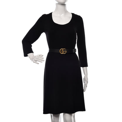 Gucci Moon Calfskin Double G 30mm Belt 105 42 Black 2 of 6