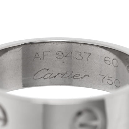 Cartier 18K White Gold 5.5mm LOVE Ring 60 9.25 4 of 4