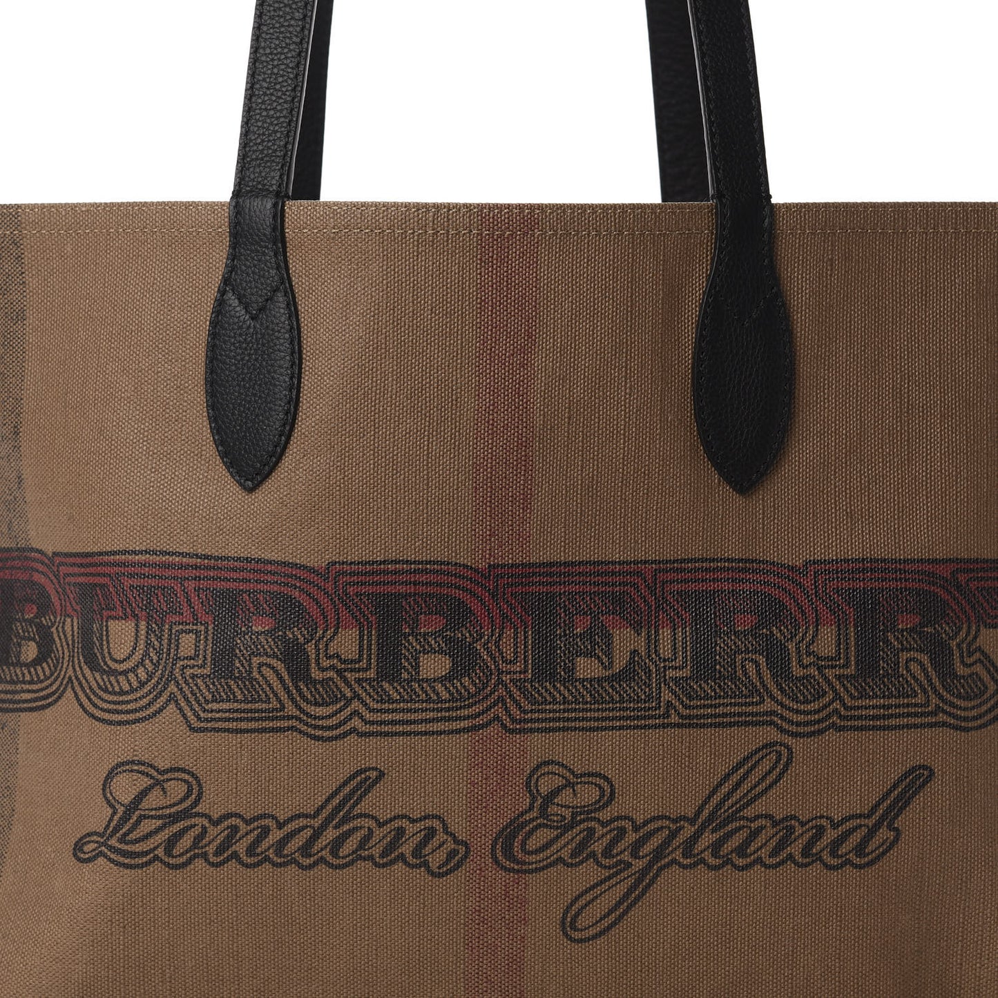 Coated Canvas Mega Check Medium Doodle Tote Black