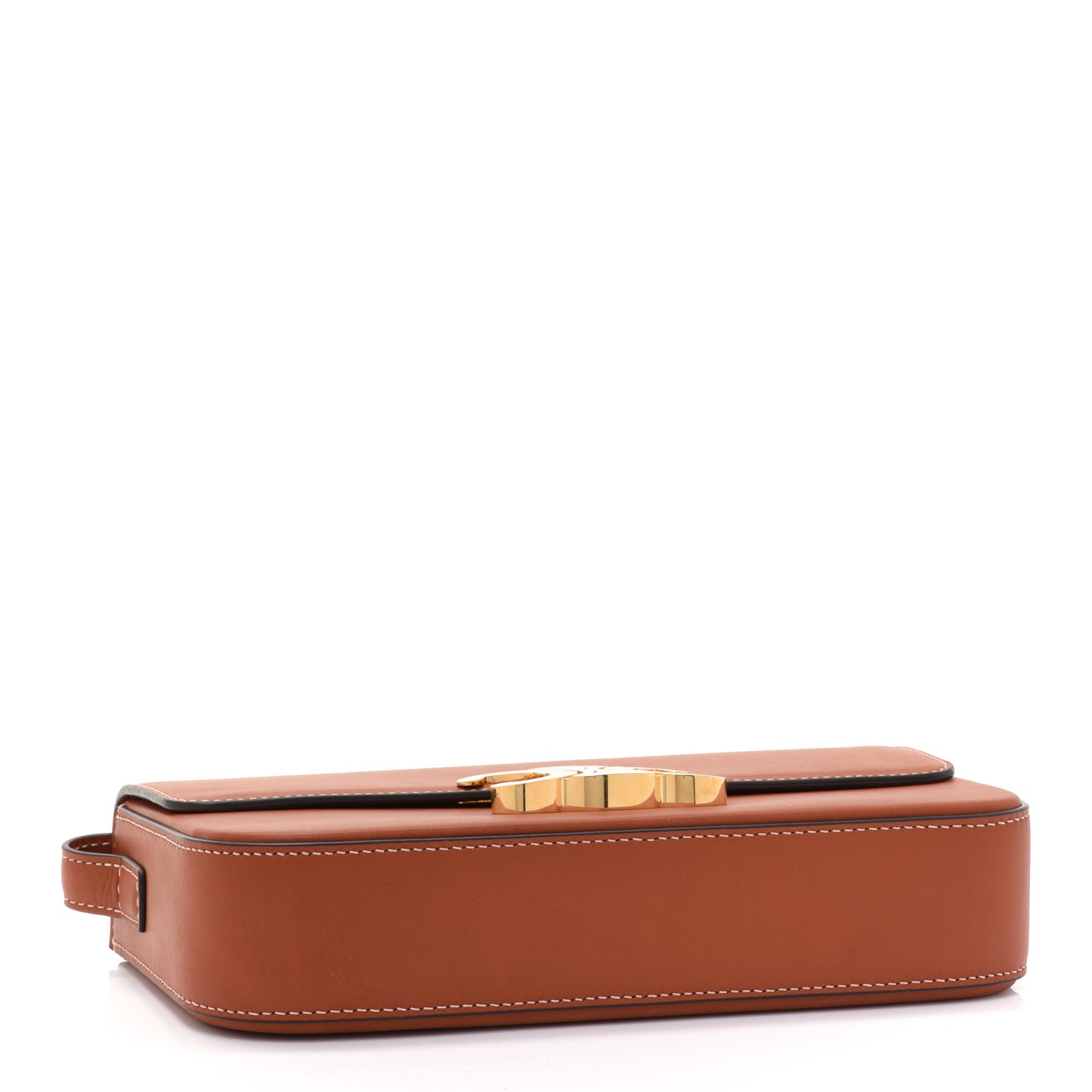 Natural Calfskin Triomphe Shoulder Bag Tan