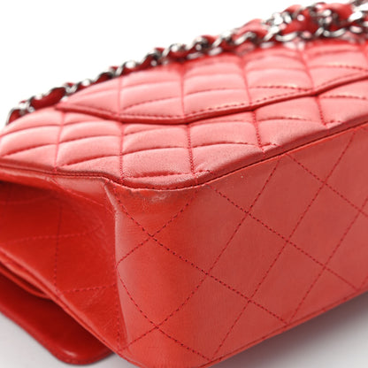 Chanel Lambskin Quilted Medium Double Flap Red 10 of 20
