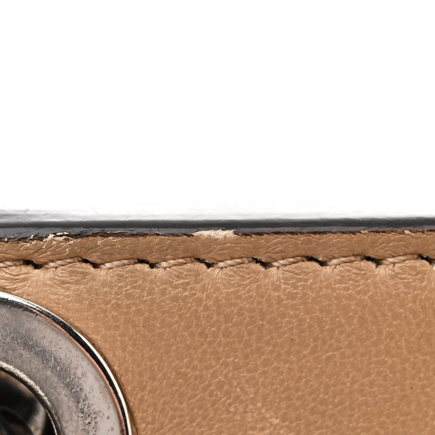 Fendi Shiny Nappa Trapuntata Small DotCom Click Chain Satchel Cuoio 15 of 17