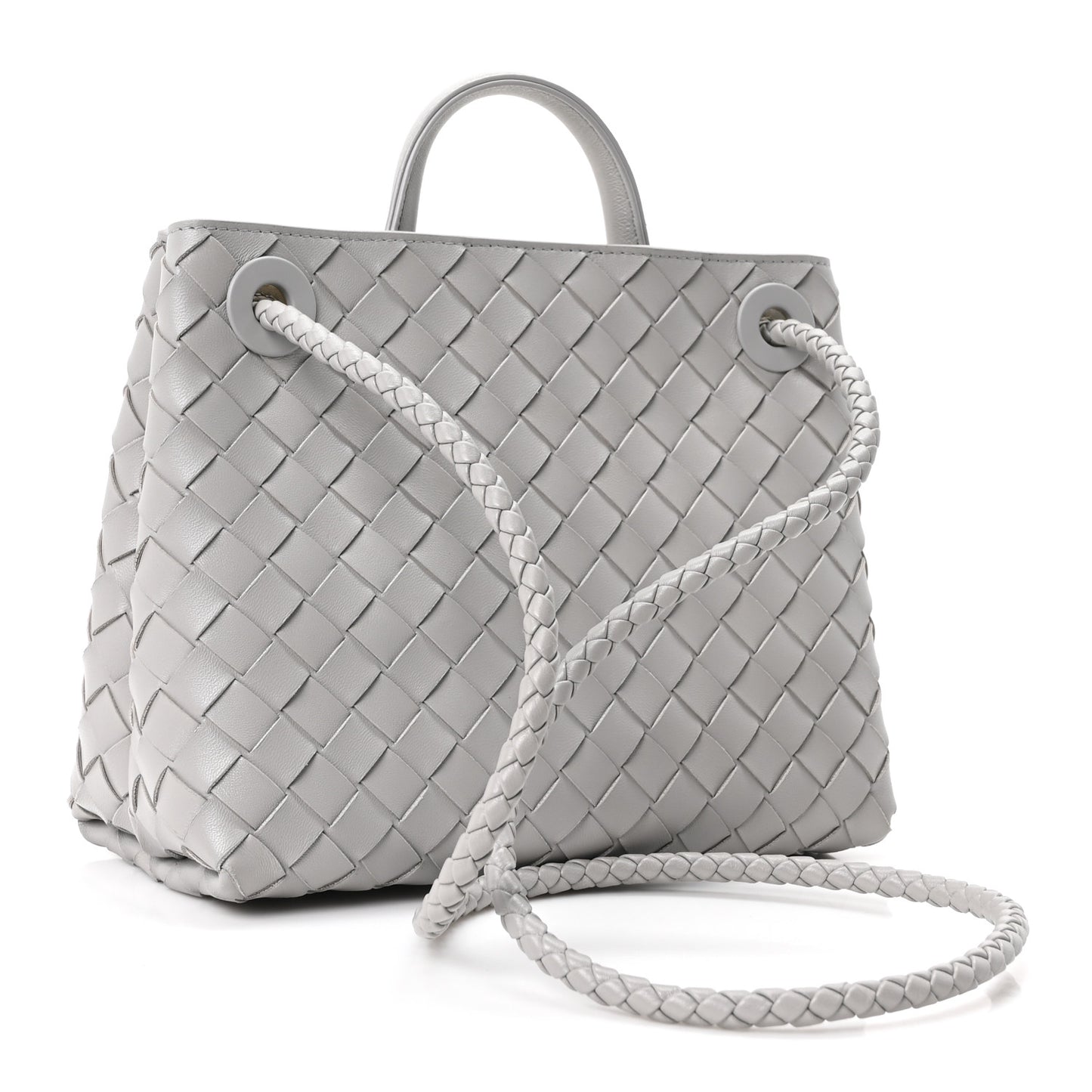 Nappa Intrecciato Small Andiamo Shoulder Bag Sterling