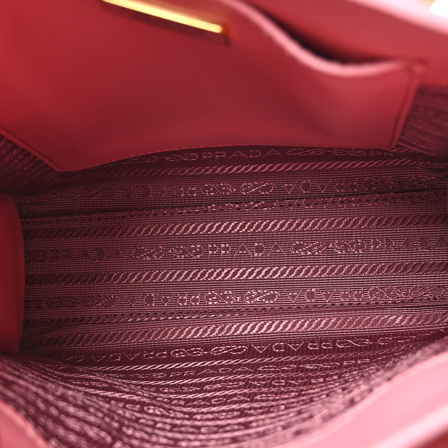 Prada Saffiano Lux Metal Triangle Handbag Pelato 5 of 9