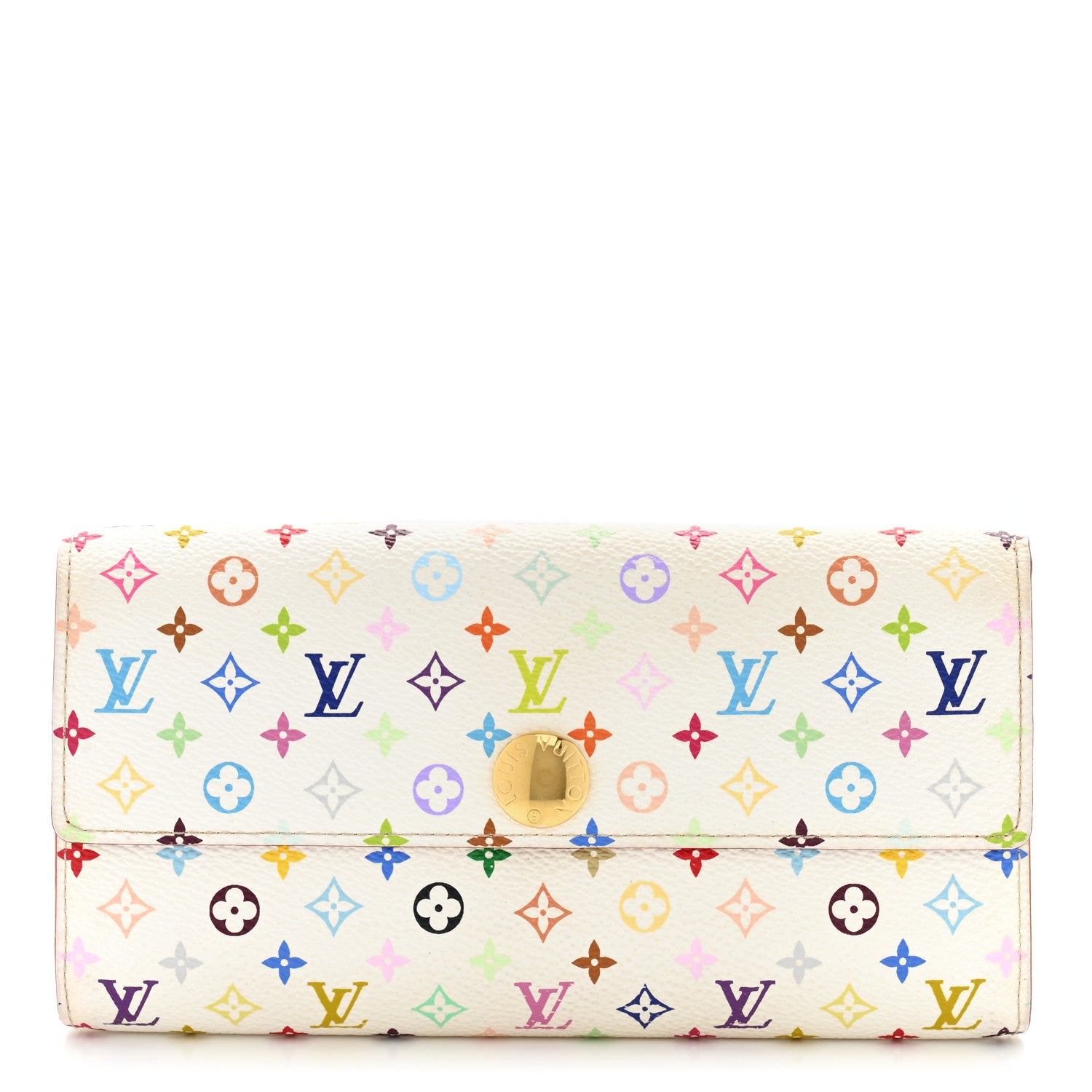 Louis Vuitton Monogram Multicolor Sarah Wallet White Grenade 1 of 13