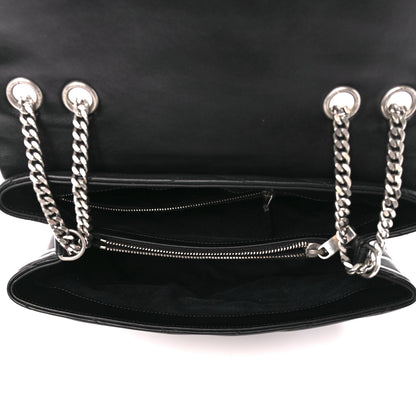 Saint Laurent Calfskin Y Quilted Monogram Medium Loulou Chain Satchel Black 5 of 11