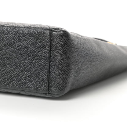 Chanel Caviar Quilted Petit Shopping Tote PST Black 9 of 12
