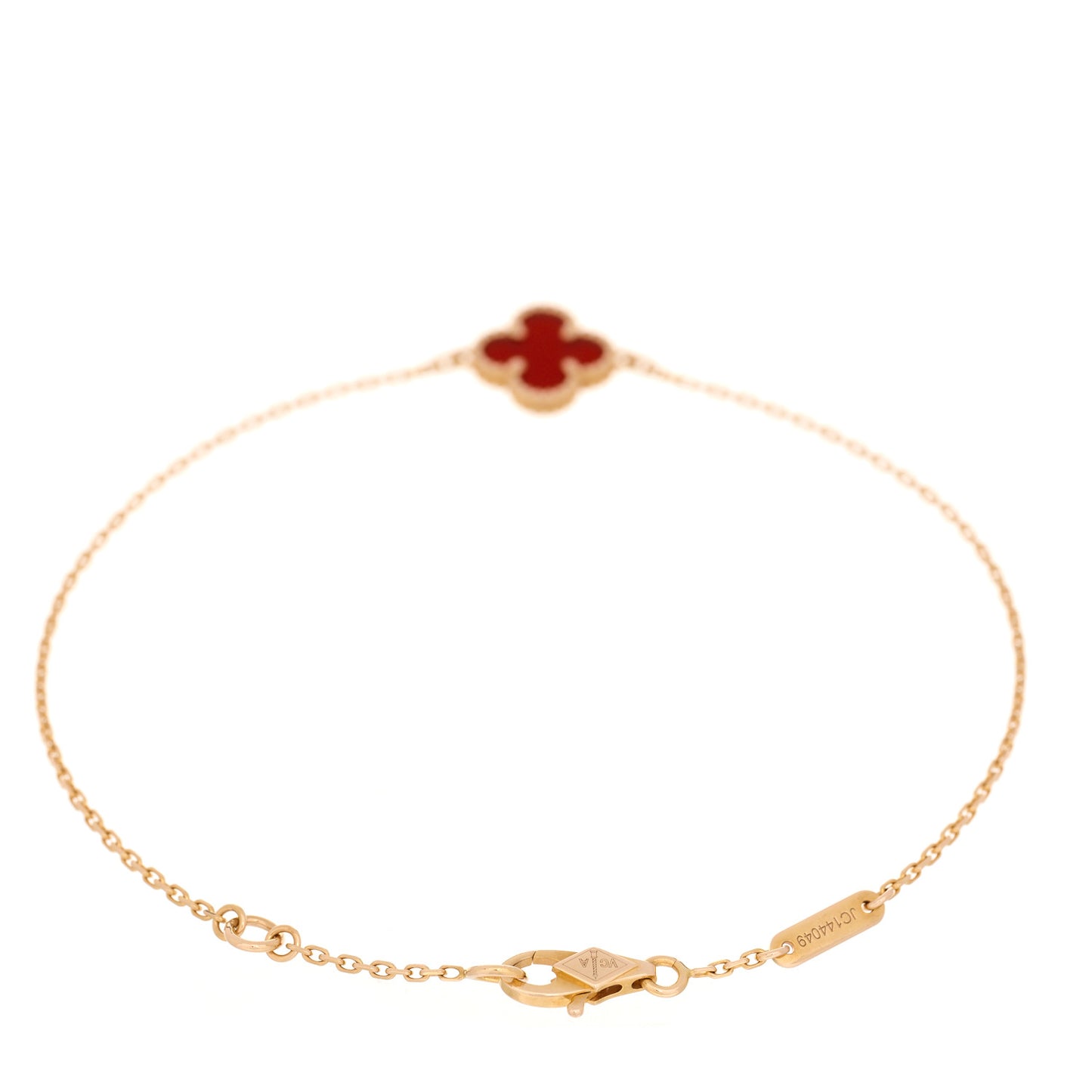 18K Rose Gold Carnelian Sweet Alhambra Bracelet