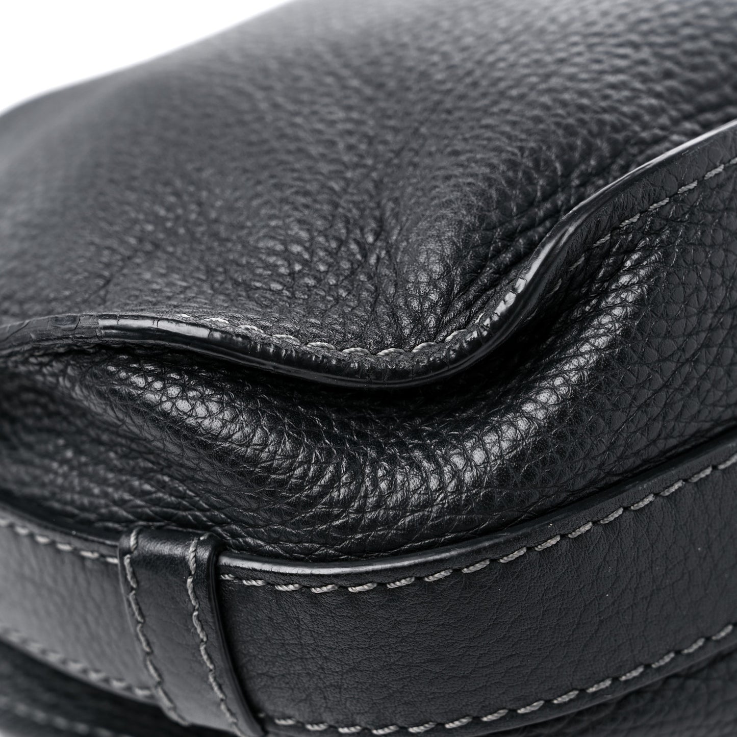 Calfskin Medium Marcie Round Crossbody Bag Black