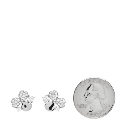 Tiffany Platinum Diamond Paper Flowers Cluster Earrings 2 of 4