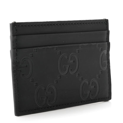 Gucci Rubber Effect GG Embossed Card Holder Black 3 of 7