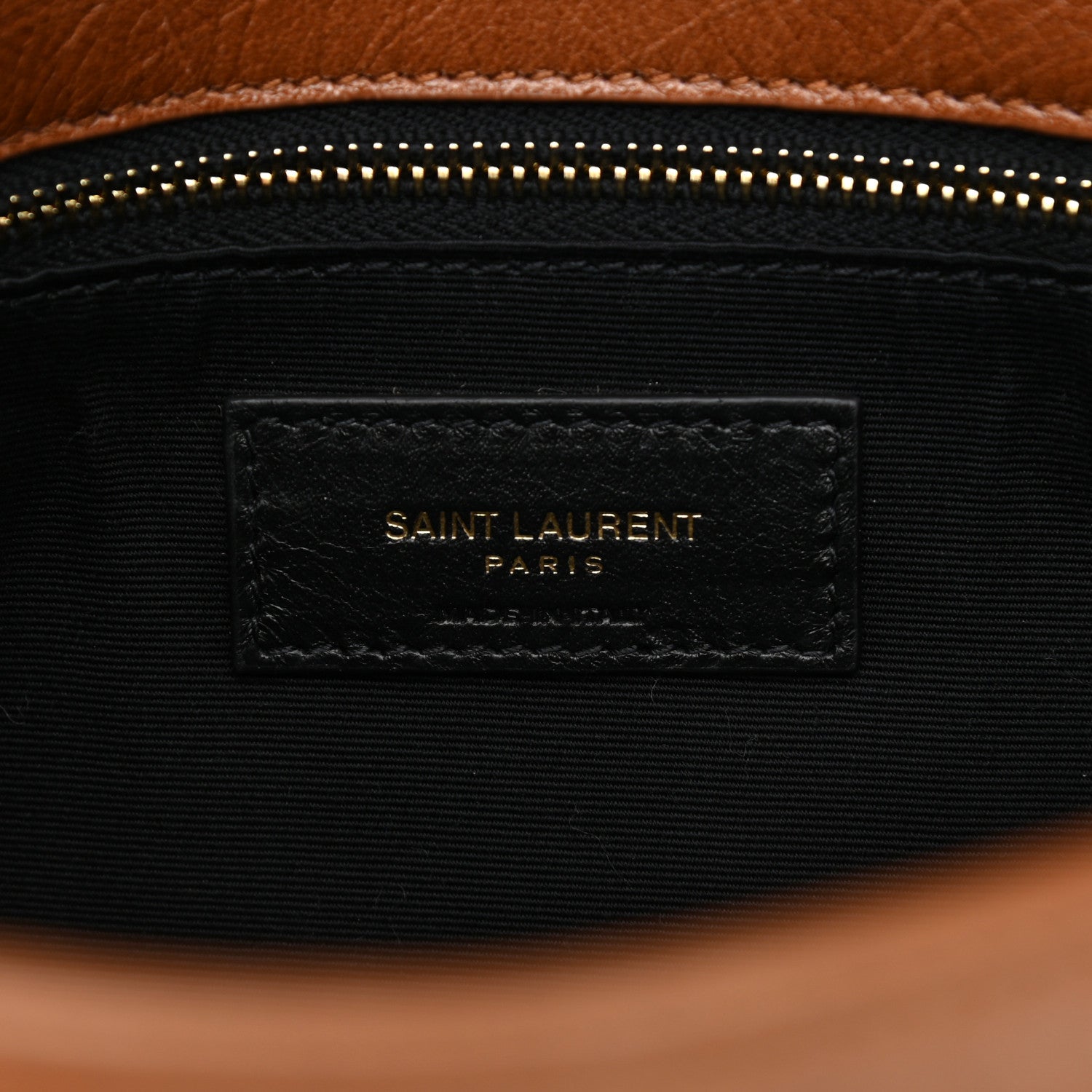 Saint Laurent Crinkled Calfskin Matelasse Monogram Medium Niki Chain Satchel Caramel 5 of 12