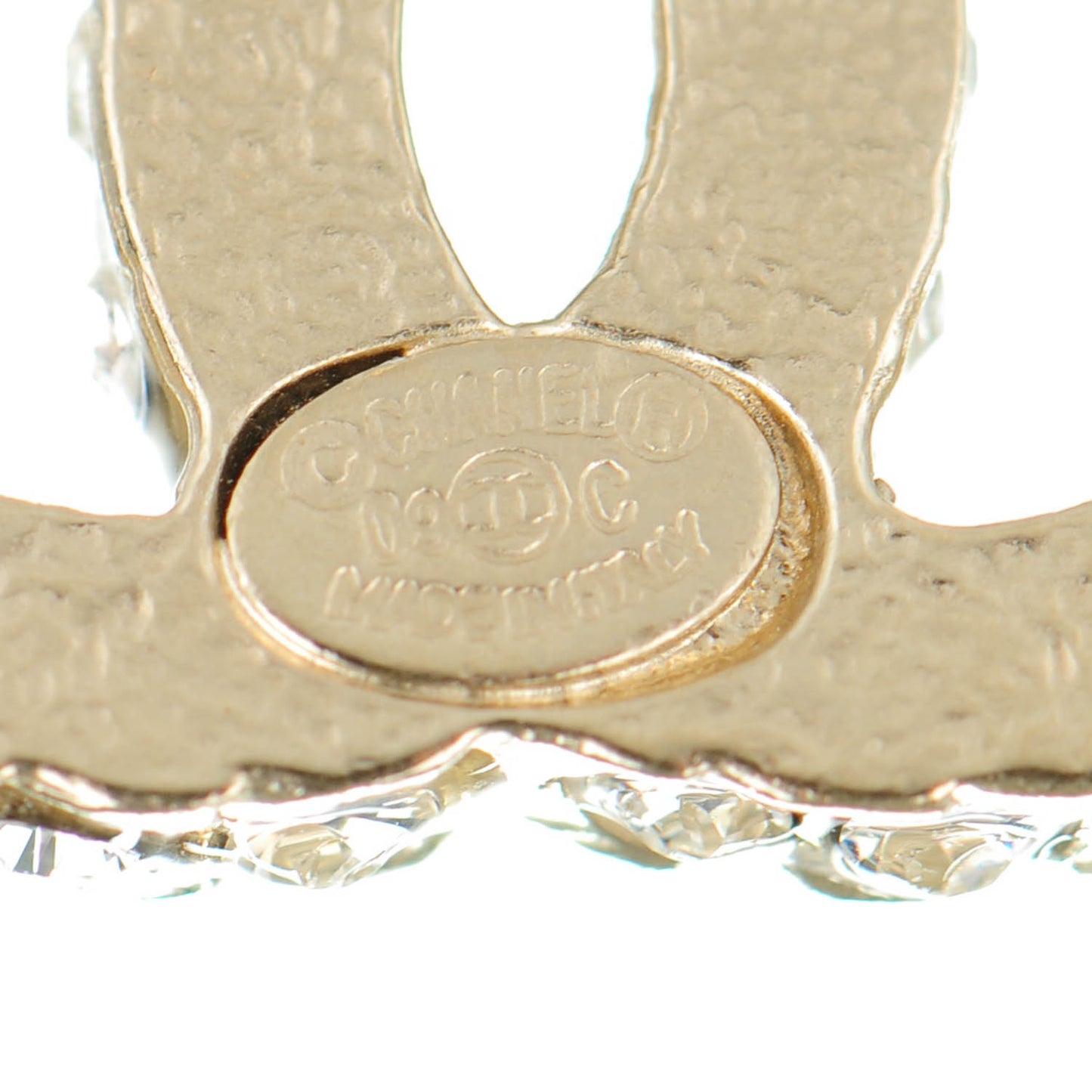 Crystal CC Earrings Gold