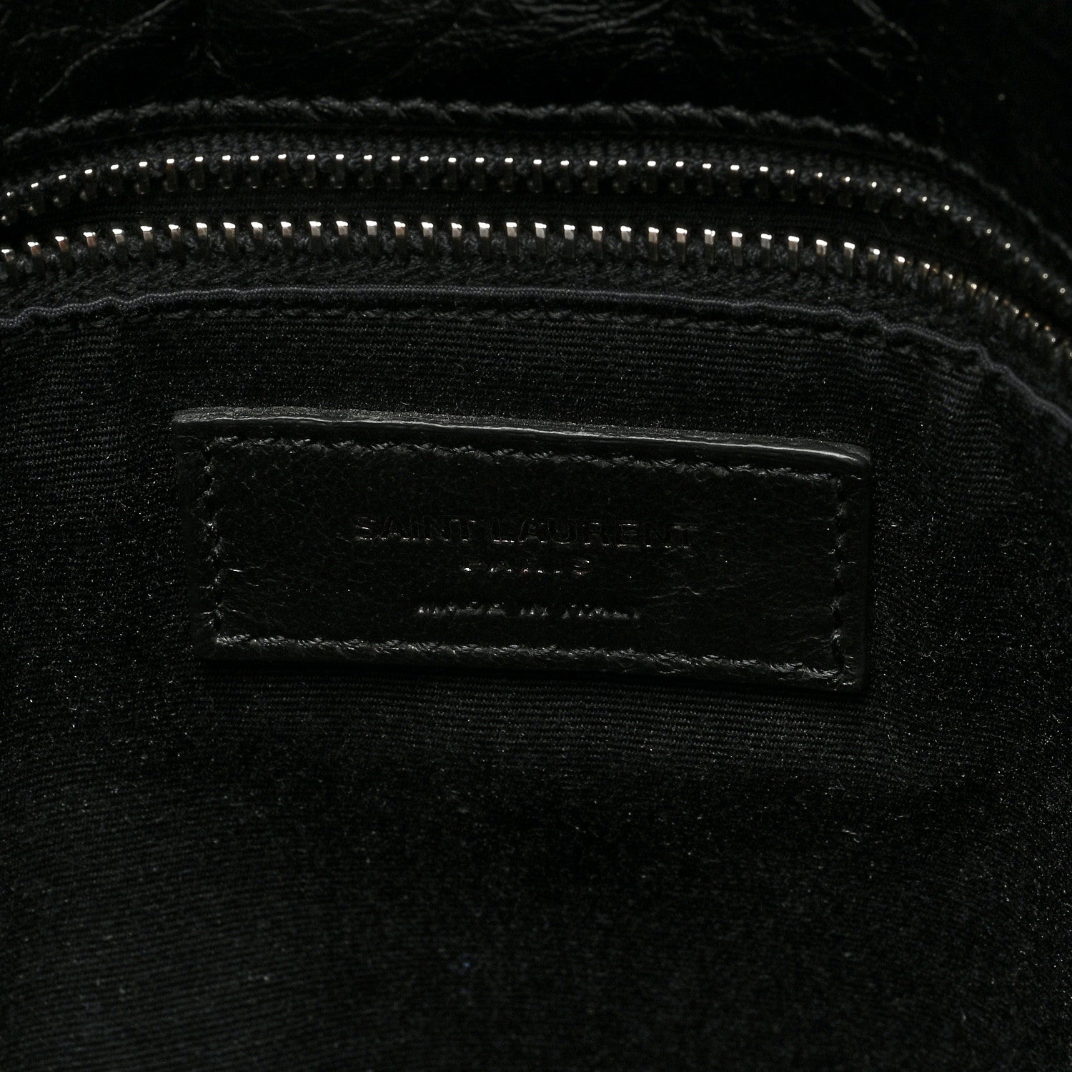 Saint Laurent Crinkled Calfskin Matelasse Monogram Large Niki Chain Satchel Black 6 of 9