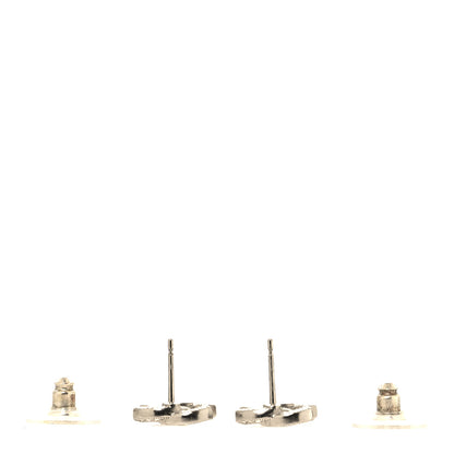 Chanel Crystal Mini Timeless CC Earrings Silver 3 of 5