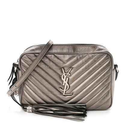 Saint Laurent Calfskin Matelasse Monogram Lou Camera Bag Piombo 1 of 10