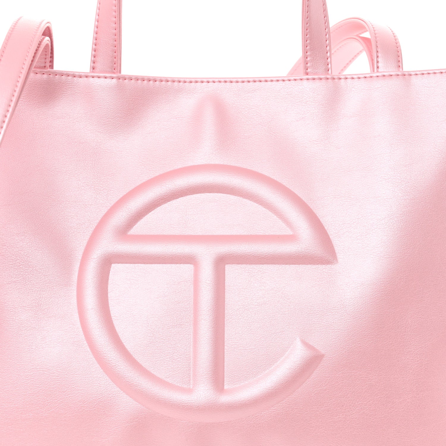 Telfar Metallic Vegan Leather Medium Shopping Bag Ballerina 8 of 11