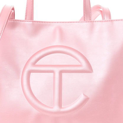 Telfar Metallic Vegan Leather Medium Shopping Bag Ballerina 8 of 11